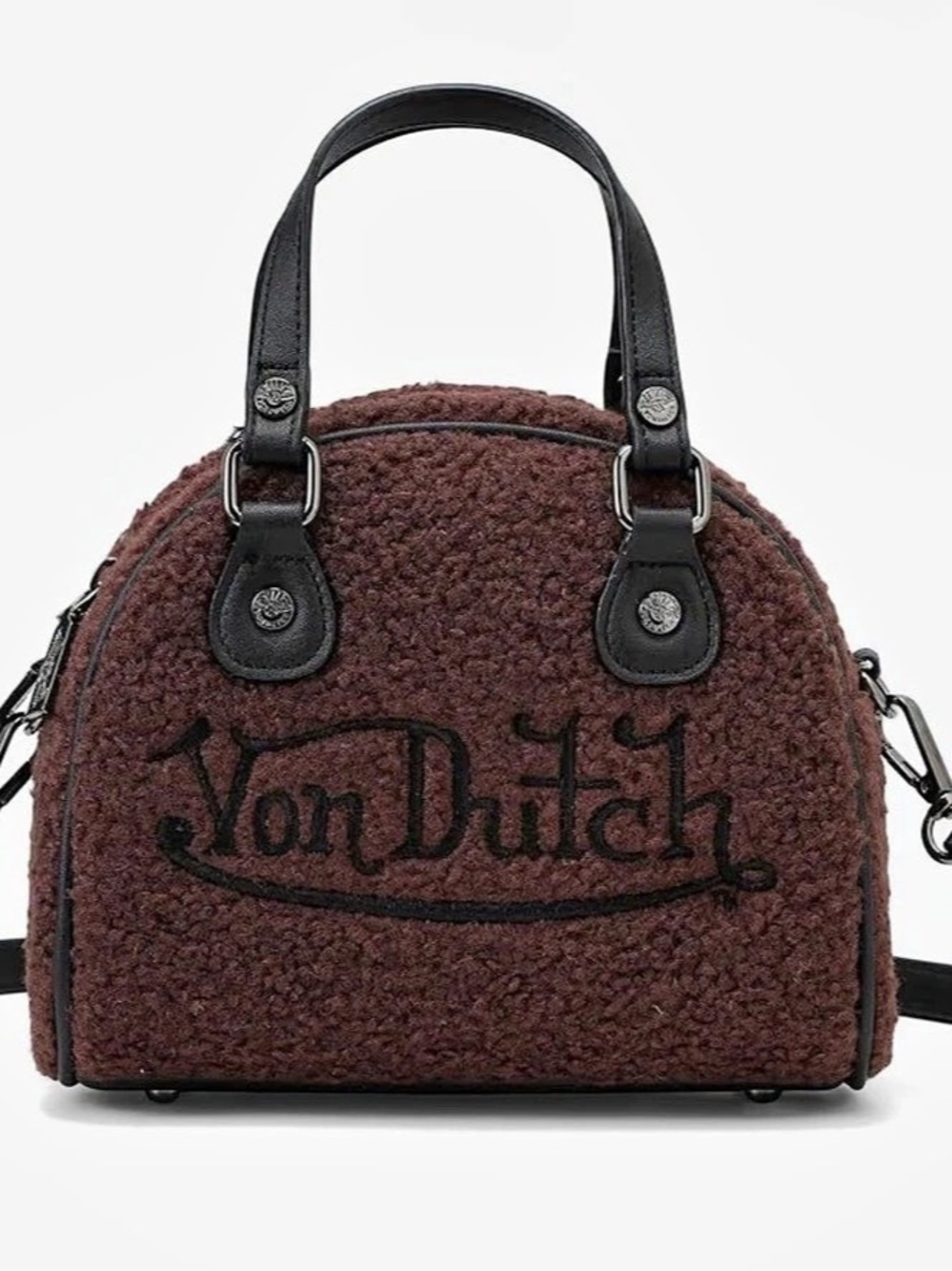 🆕 Vegan Leather Top Handle Handbag, Detachable Crossbody Strap, 8 x 7 x 4.5 In